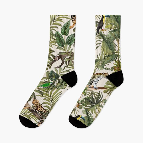 Item preview, Leopards and Monkeys Exotic Jungle Animals Pattern designed and sold by UncannyCanvas.