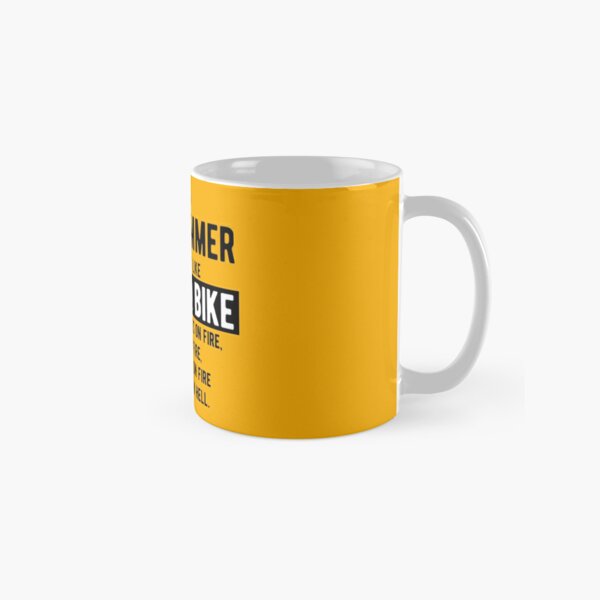 Being a programmer is easy. It's like riding a bike - Funny Programming Jokes - Light Color Classic Mug