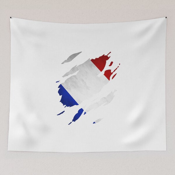 Item preview, French Flag Under Ripped Shirt designed and sold by TheBeardedChef.