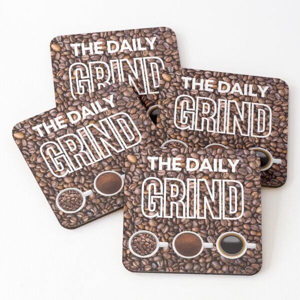 Item preview, The Daily Grind - Cups of Coffee and Beans designed and sold by MtWoodsonSales.