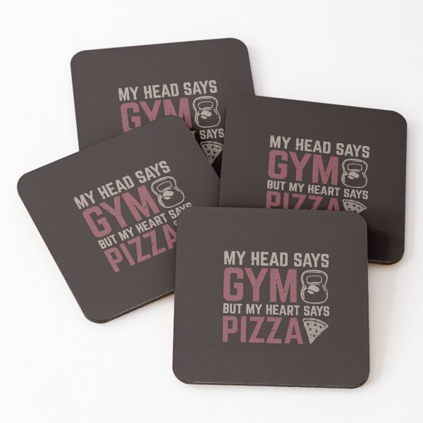 Item preview, My head says gym but my heart says pizza designed and sold by zarinestore.