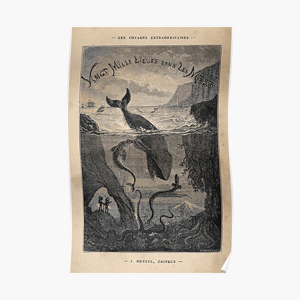 20,000 Leagues Under the Sea, Frontispiece 1871 Poster
