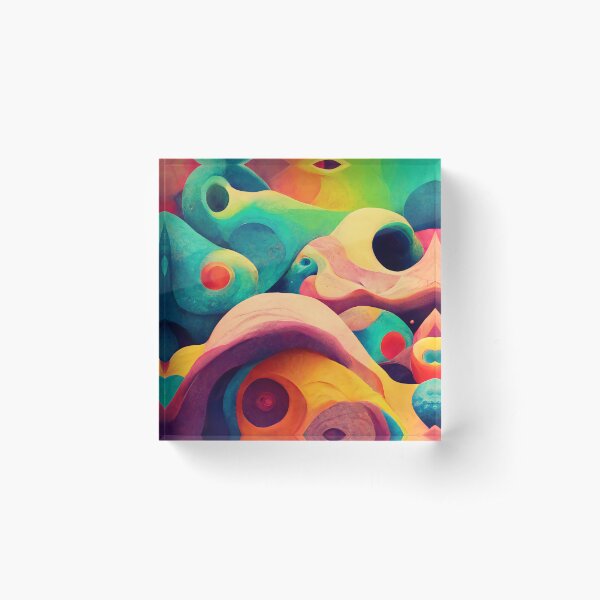 Rainbow seamless art #2 Acrylic Block