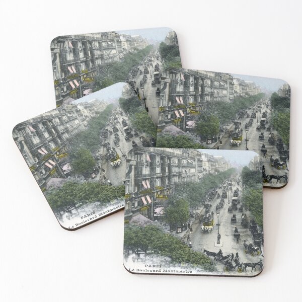Item preview, 1910 Busy Boulevard Montmartre in Paris, France designed and sold by historicimage.