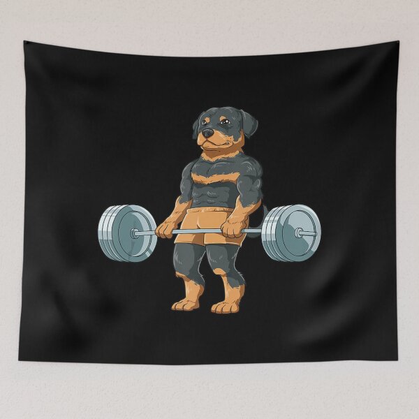 Item preview, Weightlifting Rottweiler Dog Deadlifting Rottweiler Dog Gym designed and sold by equabdashblanx.