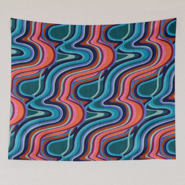 Item preview, Copy of 70s Groove - Teal designed and sold by appleyards.