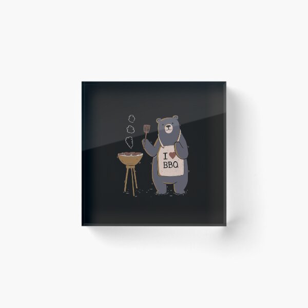 Item preview, I Love BBQ - Cute Bear Barbecue Gift  designed and sold by EduEly.