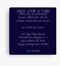 Once Upon a Time Canvas Print