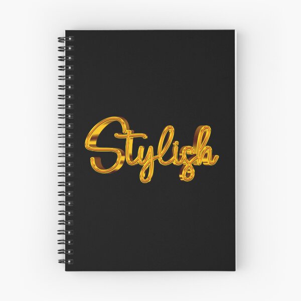 Item preview, The Word Stylish in Shiny Gold Script Typography designed and sold by Cawaiico.