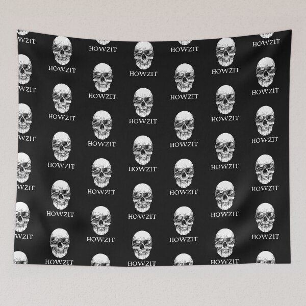 Item preview, Howzit with skull graphic - South African designed and sold by Huesoffun.