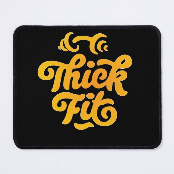 Item preview, "Thick FIt" Gym typography tshirt, sticker with dumbbell sign designed and sold by vikyky.