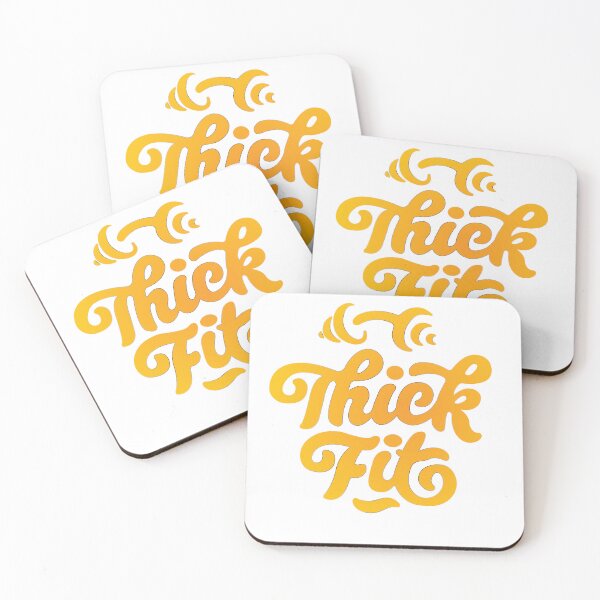 Item preview, "Thick FIt" Gym typography tshirt, sticker with dumbbell sign designed and sold by vikyky.