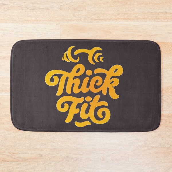 Item preview, "Thick FIt" Gym typography tshirt, sticker with dumbbell sign designed and sold by vikyky.