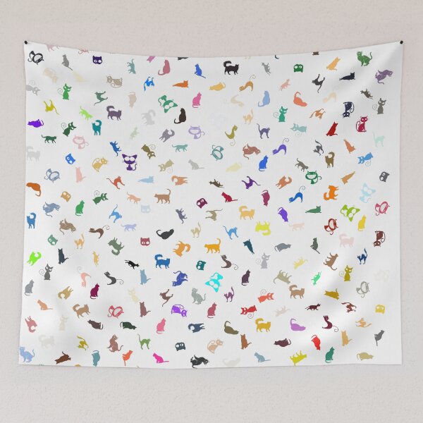 Item preview, Abstract Multi Color Cat Pattern designed and sold by Pixel4Art.