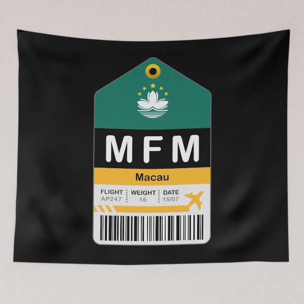 Artikelvorschau, Macau Luggage Tag - Airport entworfen und verkauft von oclatikaz.