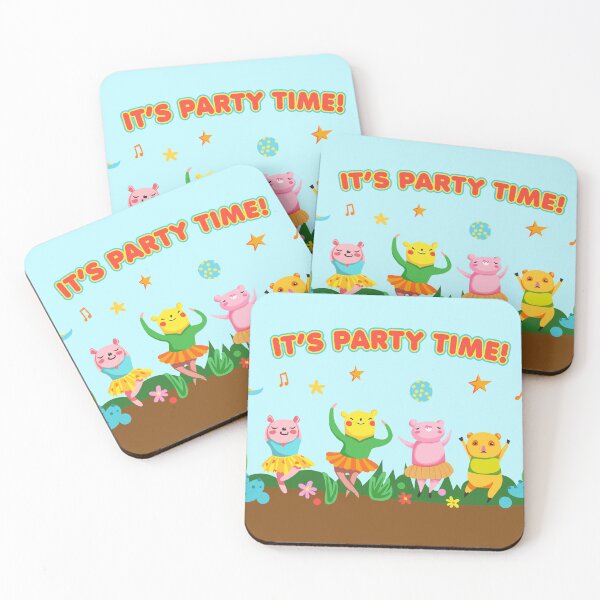 Item preview, It's Party Time! Cute animals dancing designed and sold by GreissDesign.