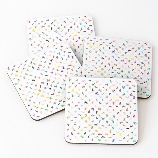 Item preview, Abstract Multi Color Cat Pattern designed and sold by Pixel4Art.