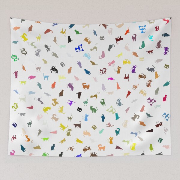 Item preview, Abstract Multi Color Cat Pattern designed and sold by Pixel4Art.