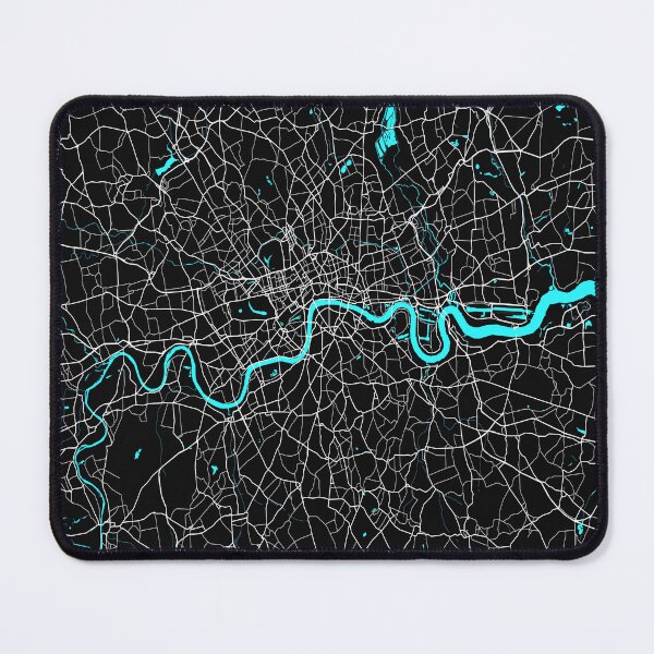 Item preview, London UK Dark Map Poster Illustrated Design Black & White Illustration  designed and sold by ZenDesigner.