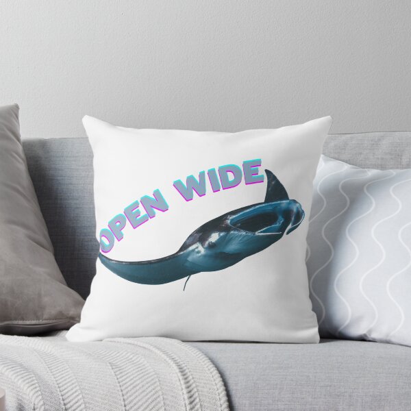Open Wide Throw Pillow