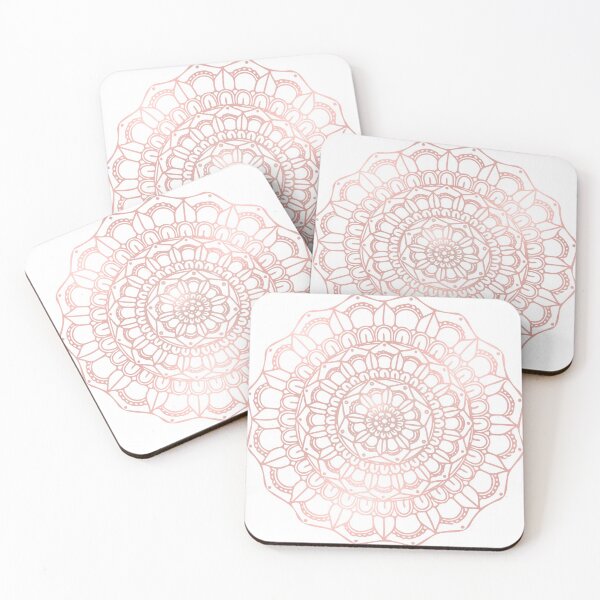 Item preview, Rose Gold Hand Drawn Boho Mandala designed and sold by Kelly Dietrich Mandala & Fractal Art.