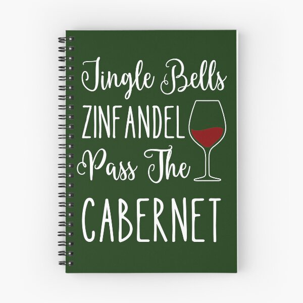 Item preview, Jingle Bells Zinfandel Pass the Cabernet Funny Christmas (dark background compatible) designed and sold by natcat-designs.