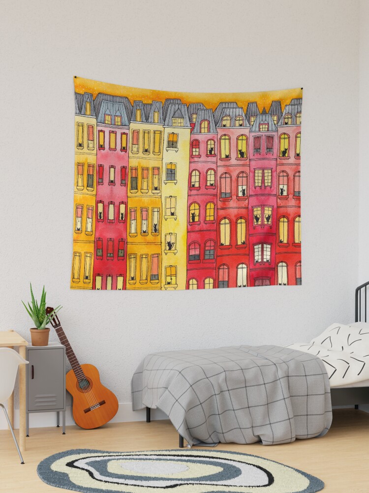 The Sunset Townhouse Block Poster by kilkennycat