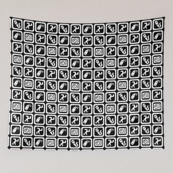 Item preview, HIP HOP ELEMENTS PATTERN WHT designed and sold by HUSTLE-N-FAITH.