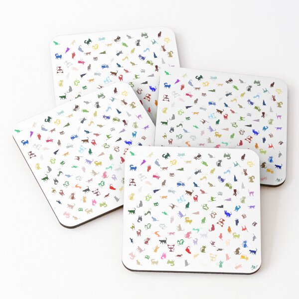 Item preview, Abstract Multi Color Cat Pattern designed and sold by Pixel4Art.