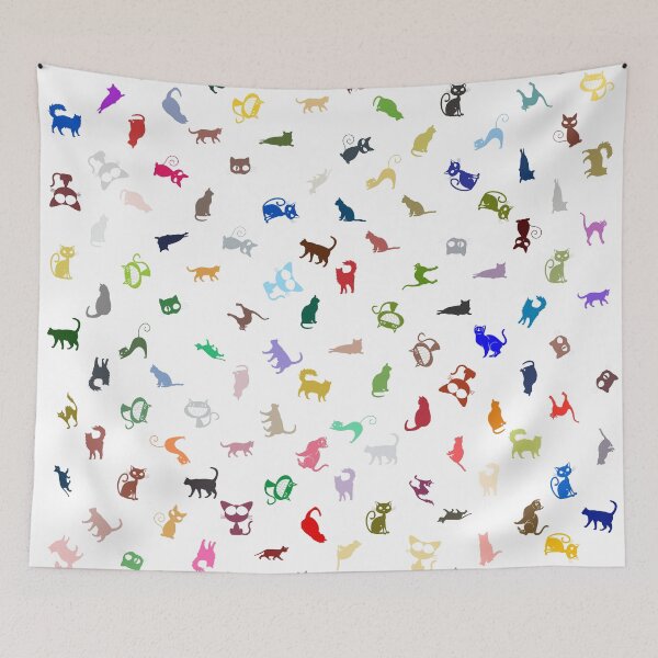 Item preview, Abstract Multi Color Cat Pattern designed and sold by Pixel4Art.