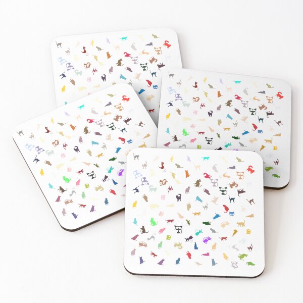 Item preview, Abstract Multi Color Cat Pattern designed and sold by Pixel4Art.