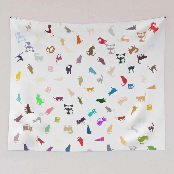Item preview, Abstract Multi Color Cat Pattern designed and sold by Pixel4Art.
