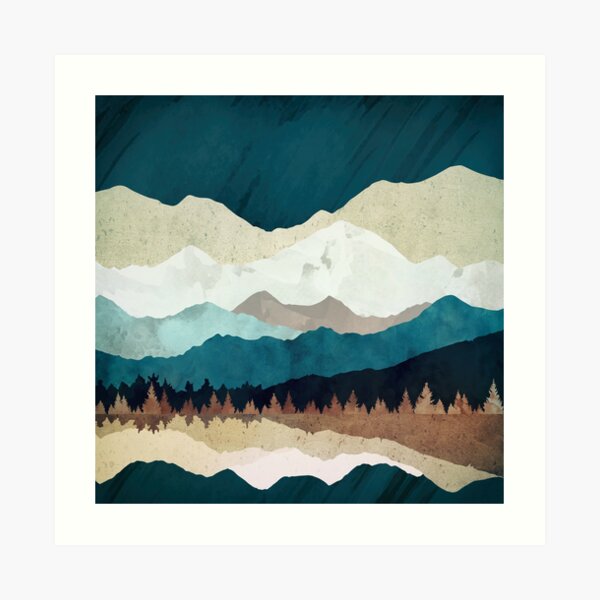 Fall Forest Night Art Print