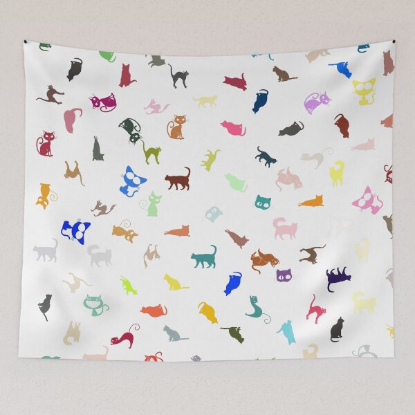 Item preview, Abstract Multi Color Cat Pattern designed and sold by Pixel4Art.