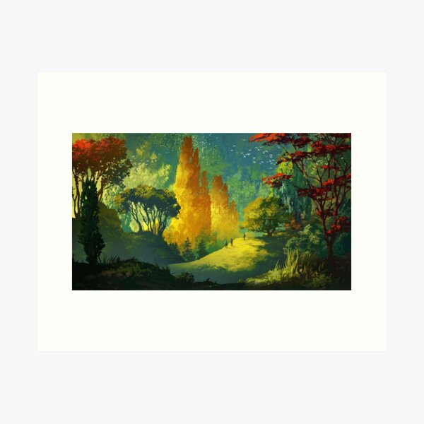 Wandering in the forest Art Print
