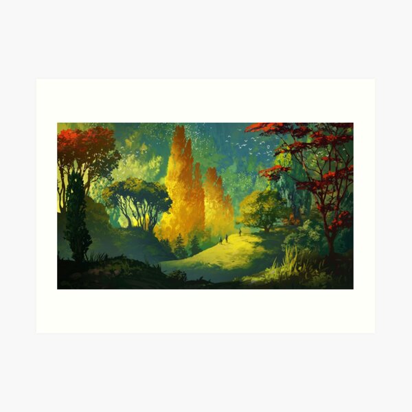Wandering in the forest Art Print