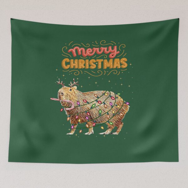 Item preview, Capybara Merry Christmas and christmas lights, Capybara Pets, Cute capybara, Christmas sweater designed and sold by Collagedream.