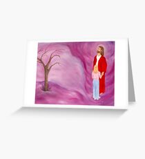 JESUS IN THE TORNADO OF LIFE ORIGINAL OIL PAINTING Greeting Card