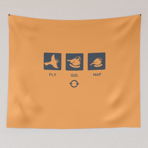 Item preview, Black capped chickadees daily activities, fly, gig, nap, repeat. designed and sold by martodesign.