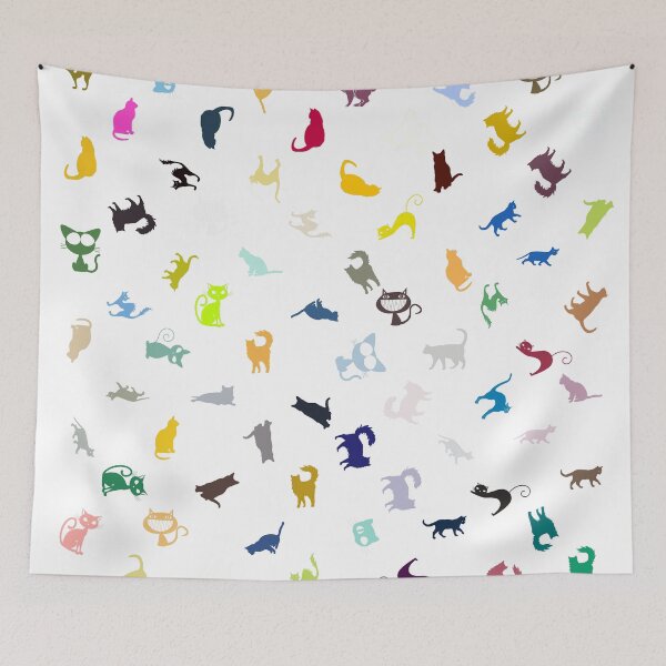 Item preview, Abstract Multi Color Cat Pattern designed and sold by Pixel4Art.