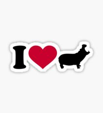 I love hippos Sticker
