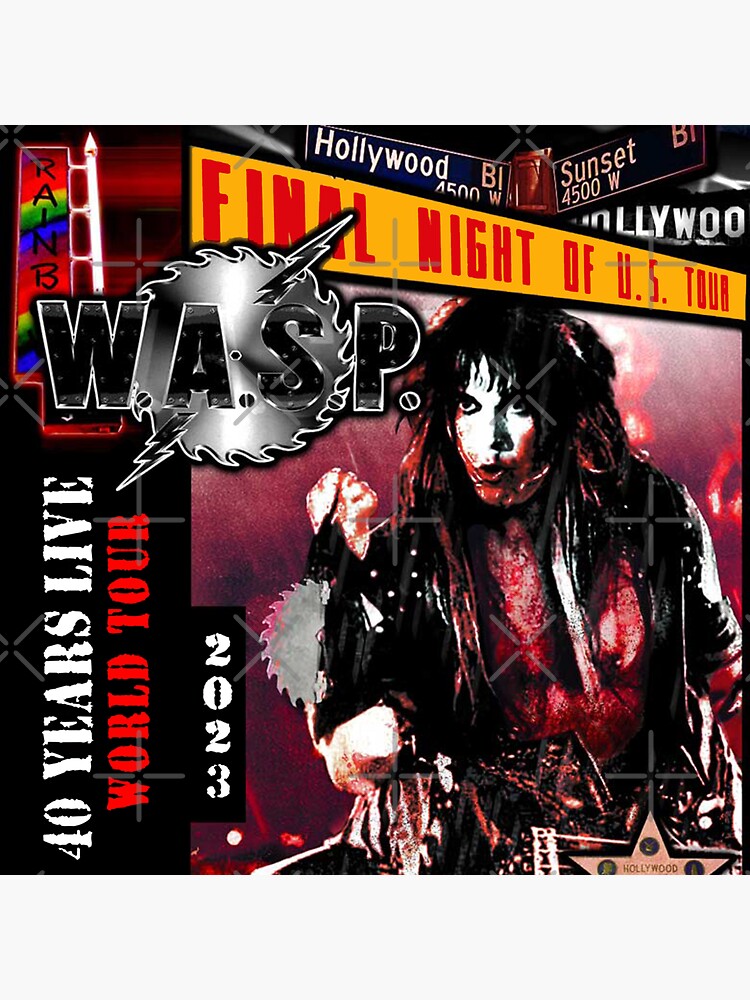 "wasp final night tour 2023" Sticker for Sale by mclain90 Redbubble