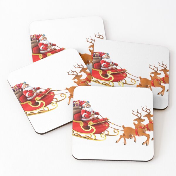 Item preview, Santa Claus with Reindeer designed and sold by Creations-by-AD.