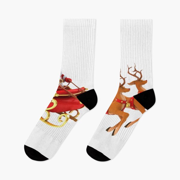 Item preview, Santa Claus with Reindeer designed and sold by Creations-by-AD.