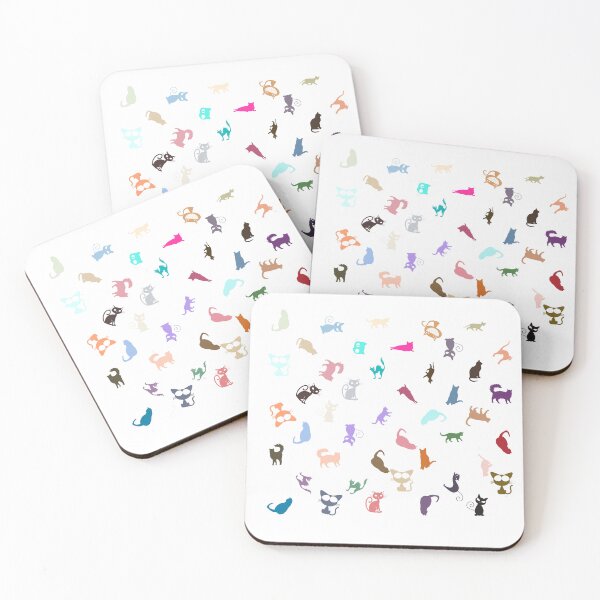 Item preview, Abstract Multi Color Cat Pattern designed and sold by Pixel4Art.