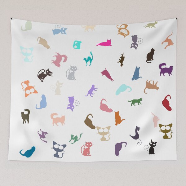 Item preview, Abstract Multi Color Cat Pattern designed and sold by Pixel4Art.