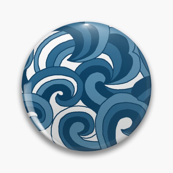 Item preview, Stylised blue waves designed and sold by Cheekyleopard.