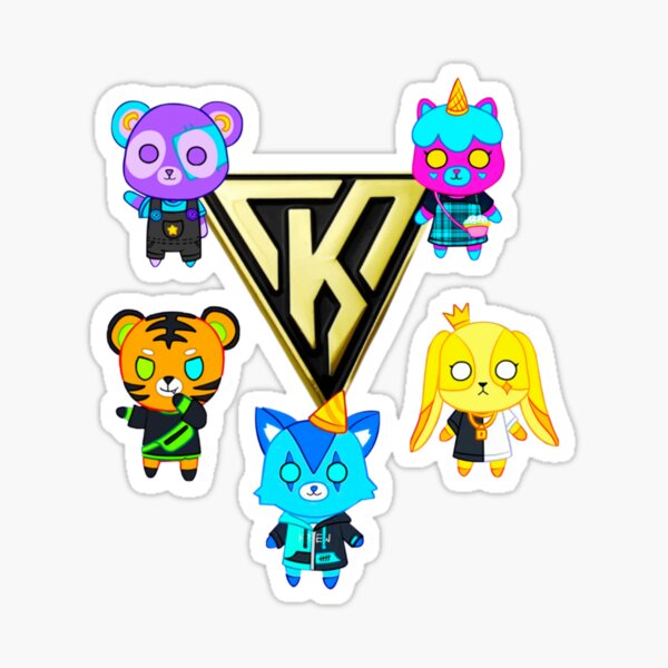 "funneh and the krew kids,funneh and the krew cartoon" Sticker for Sale