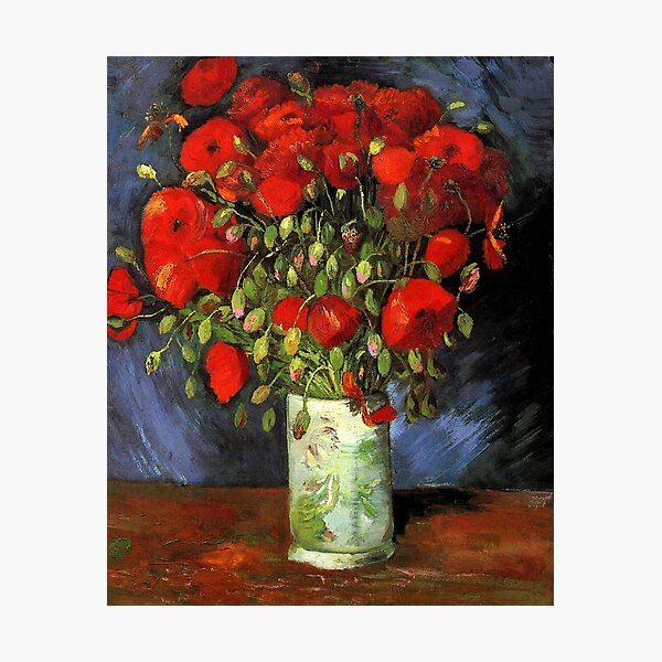 Vincent Van Gogh Red Poppies and Daisies 1890 Vintage Print