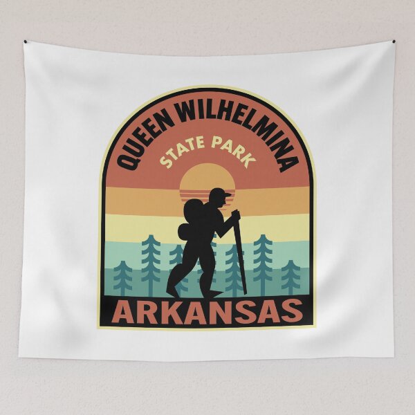Item preview, Queen Wilhelmina State Park Arkansas Retro Hiking designed and sold by HalpinDesign.